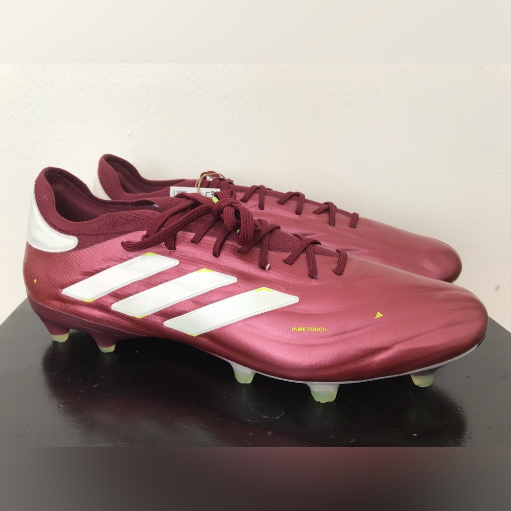adidas Maroon White Soccer Cleats